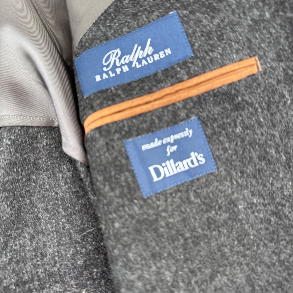 Ralph Lauren Men's 42L Gray 100% Camel Hair Loro Piana Fabric Italy 2 Button - Picture 3 of 7